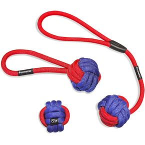 Rope Dog Toys for Small and Medium Dogs | Dog Toys for Aggressive Chewers | Dog Tug of War Toy for Interaction and Teeth Cleaning, Set of 3 Ropes