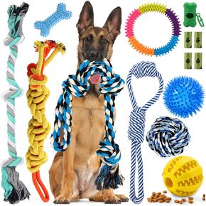 ZOUTOG 14 Pack Dog Rope Toys for Large Dogs Ropes for Aggressive Chewers Cotton with 27,20,15,12,3 inch