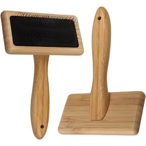 Wool Carders Needle Felting Brush, Hand Carders for Wool, Craft Wool Needle Felting Tools with Solid Wood Handle, Slicker Brush for Dogs, Spinning and Weaving, for Craft Felt Project (2Pcs)