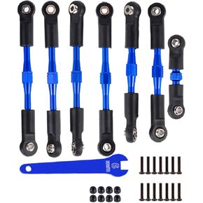 Adjustable Turnbuckles Upgrades Part for 1/10 Slash/Rustler/Stampede/Bandit VXL 4WD, Adjustable Turnbuckles Camber Links Toe Link,7PCS Navy Blue