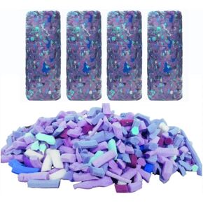 Nvlirun 10lbs Shredded Memory Foam Filling, Comfortable & Soft Bean Bag Stuffing, Random Colors Beanbag Filler for Various Pillows, Dog Bed, Back Cushion,Couch Cushion (10, Pounds)