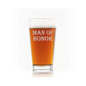 Man of Honor Pint Glass Male Bridesmaid Glasses Gift for Brides Man Wedding Party Glasses