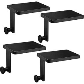 Christmas Stocking Holders,Heavy Duty Mantel Stocking Hangers,Fireplace Stocking Hangers for Christmas Holiday Party Decoration,Mantel Stocking Holder Hooks (Solid Black, 4PC)