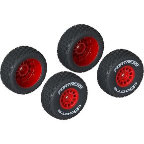 Arrma 550116 dBoots FORTRESS Tire Set Glued Red 2 Pairs
