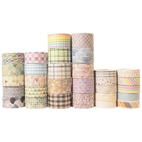 Washi Tape Set 30 Rolls Decorative Tape Antique Patterns Masking Tapes Scrapbook Supplies for Arts, DIY Crafts,Bullet Journals, Planners, Scrapbook, Wrapping
