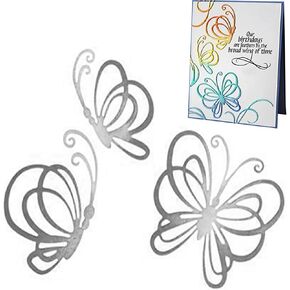Butterfly Die Cuts for Card Making,3 Butterflies Die Cuts for Card Making,Metal Die Cuts Butterfly Cutting Dies Metal Stencil Template Mould for DIY Crafts Scrapbook Album Paper Card Embossing