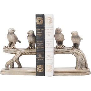Decorative-Bookends Birds Book-Ends Heavy Duty - Unique Book Ends to Hold Books Heavy Duty Antique Book Stoppers for Book Shelf Office Desk Book Stand Organizer 2.3 LBS 4.75*4*6 in Newman House Studio