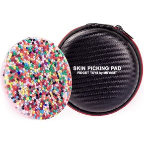 1pc 8cm/3.2inch muymut silicone skin toy toy toy: pad sensory for trichotillomania ، dermatillomania ، adhd ، ocd - for child and buy ، يشمل 1 حالة حمل
