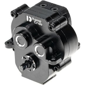 RampCrab Aluminum Transmission Gearbox Set, Low Range (Crawl) 33.2:1 Reduction Ratio for TRX4M, Metal Case, Gear, Bearing for 1/18 TRX4-M RC Car Upgrade Parts Accessories