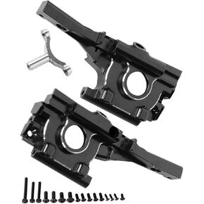 Aluminum Front Bulkhead Gearbox Upgrades for 1/16 Mini E-Revo Slash Summit RC Car,Alloy Front Transmission Case Hops Up,Black