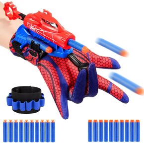 Web Shooters Toy for Kids,Toys for 3-12 Year Old Boys Web Slinger Boy Toys with Glove Launcher,Toys for Age 5-7 4-6 6-8 Outdoor Game Garden Toys for Birthday Halloween Christmas Easter