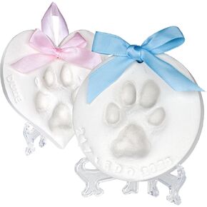 طقم زخرفة طباعة الكلب كلاي كلب ، DIY Pet Paw Print Armons
