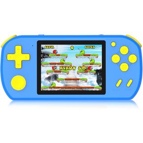 Great Boy Handheld Games for Kids with 218 Retro Video Game 3.0'' Color Screen Rechargeable Arcade Gaming Player,Birthday Xmas Gift (Blue)