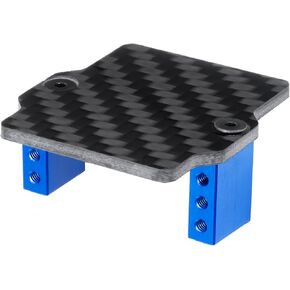 Carbon Fiber Servo Mount/Radio Deck for Standalone ESC/Receiver for Arrma 1/18 Granite GROM MEGA 380 Brushed 4X4 Monster Truck ARA2102 Upgrade Parts (Blue)