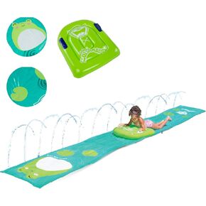 BigMouth x Squishmallows Wendy The Frog Lawn Water Slide, Includes Surf Glider, Outdoor Splash Toy for Backyard Lawn or Park - 18 Feet