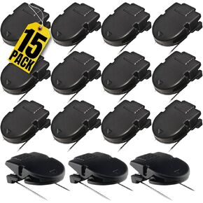 1InTheOffice Cubicle Clips for Fabric Walls, Fabric Panel Wall Clips, Cubicle Wall Clips, Black, 15/Pack