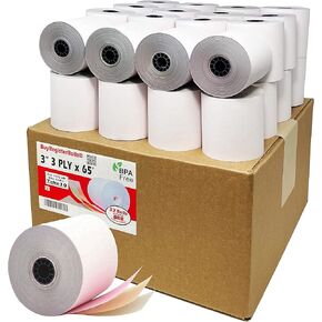(32 لفات) 3-ply 3 بوصة 65 قدمًا أبيض/كناري/الوردي الوردي الخالي من الكربون للنجمة SP700 TMU 220 (3-ply 3 "بوصة 65 قدمًا) من ورق المطبخ من BuyregisterRolls