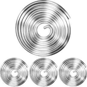 Tandefio 3/16" Round H Lead Came 4 Roll 24 ft Hobby Came for Stained Glass H Channel Lead Rolled Kit Supply