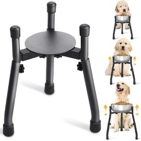 Elevated Dog Bowls, Adjustable Metal Raised Dog Bowl Stand For Medium & Large Dogs, Raised Dog Bowl,Dog Bowl Stand,Dog Food Bowl Stand,Adjustable Wide 6.3"-10.2",3 Height Adjustment(Bowl Not Included)