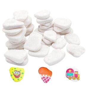 20PCS Painting Rocks, 1.2"-2.0" White Rocks for Painting,Smooth Rocks Bulk,Flat Natural Irregular DIY Painting Rock,Smooth Surface Arts and Crafting Painting Supplies