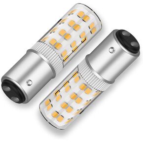 BA15D LED 120V Double Contact Bayonet Base Led Bulb, 6000k Daylight White Dimmable,50Watts Halogen JD Type T3/T4 Equivalent, Replacement of Sewing Machines Led Light Bulbs (2, Daylight White)