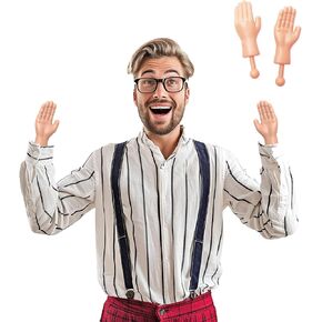 BigMouth Inc Tiny Hands Gag Gifts Baby Hands on a Stick - Fake Small Hands for Costumes and Pranks - Funny Stick Puppets - The Original Tiny Hands