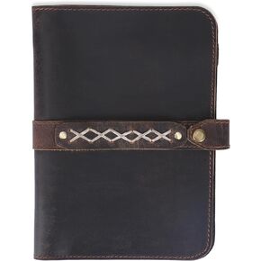 Refillable Leather Journal, A5 Journal and Diary Cover, Planner Cover, Handbook Cover, Bible Cover, A5 Notebook Cover with Pen Loop, Card Pocket and Passport/Boarding Pass Pocket