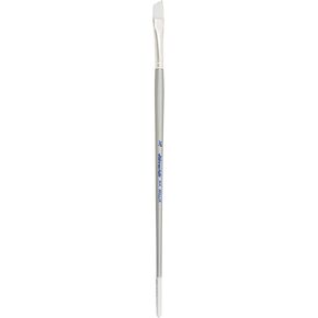 Silver Brush Limited 1506-1/2 Silverwhite Angle Paintbrush for Watercolor, Gouache, Inks, Dyes, Fluid, & Flow Acrylic, Size 1/2 Inch, Long Handle