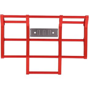 RC Car Bumper, 1/14 RC Truck Aluminum Alloy Front Bumper Model Accessory Compatible for Tamiya King Hauler Remote Control Car (Red)