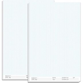 1 Pack 50 Sheets 11" x 17" Isometric Graph Paper Pad Landscape for 3D Designs Architecture Landscaping Engineering Drafting (Portrait)