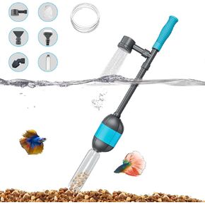 Carefree Fish 30W Electric Aquarium Gravel Cleaner with 6Ft Tubing 6IN1 Automatic Fish Tank Gravel Vacuum Water Changer Wash Sand and Water Circulation (for 10Gal~800Gal Fish Tank)
