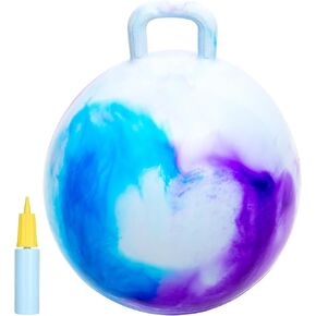 INPANY Toy Hopper Ball, Bouncy Ball with Handles, Hoppity Hop Ball，Bounce Ball, Jumping Hopping Balls for Kids Ages 3-6, Pump Included - 18in