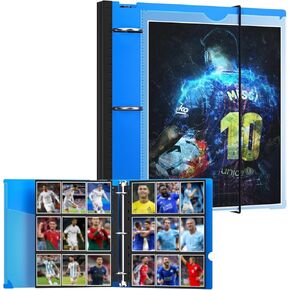 Trading Card Binder 9 Pocket, 720 Pockets Collectible Trading Card Album,Double Sided Pockets Card Holder Carry Case for Baseball Card, Football Card
