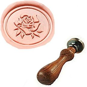 Vintage Peony Flower Wax Seal Stamp Rosewood Handle Set Wedding Invitation Christmas Card Gift Wine Package Snail Mail Envelope Wax Seal Sealing Stamp Set