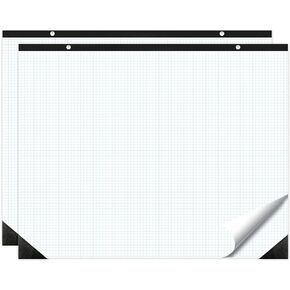 gisgfim 2 Pads Large Engineering Graph Paper 22x17 inch Sturdy Graph Desk Pad 1/4inch Quad Grid Blueprint Paper Giant Drafting Pad Sketching Graph Paper for Engineer Architect Designer Mathematician