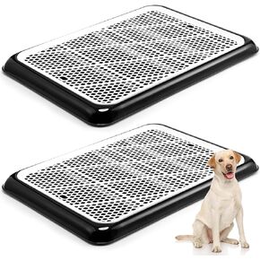 Mifoci 2 Pcs Dog Pee Pad Holder Potty Tray Portable Dog Litter Box Toilet Training for Indoor Outdoor Small Medium Large Pet Puppy(25.6 x 18.9 Inch)