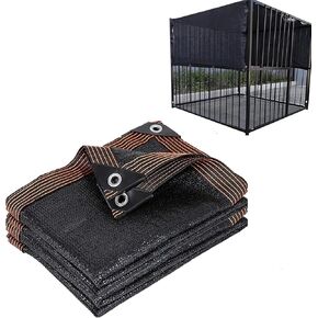 Dog Kennel Shade Cover 95% Sunblock Shade Tarp Panel Net Mesh with Grommets for Outdoor Dog House Large Pet Crate Chicken Coop, 3ft x 6.5ft