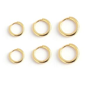 Channle V 3 أزواج أقراط طوق صغير مجموعة للنساء الرجال نقي فضة لطيف Huggie Hoop أقراط 925 Silver Stack Cratilage Hoop أقراط لـ Helix Tragus Conch المجوهرات للنساء للنساء (الذهب)