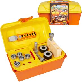 PAW Patrol - Rubble & Crew, Construction Toolbox, with 4 Piece Kids Tool Set and Building Toys, Pretend Play Kids Toys for Boys & Girls Ages 3 & Up