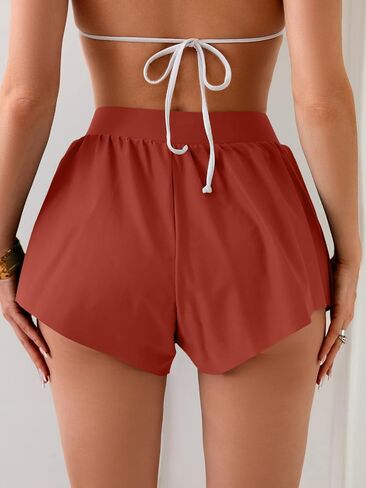 Eomenie Swim Shorts for Women Tummy Control Boy Shorts High Waisted Flowy Bathing Suit Bottom with Built-in Panty in Saudi Arabia