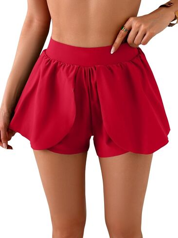 Eomenie Swim Shorts for Women Tummy Control Boy Shorts High Waisted Flowy Bathing Suit Bottom with Built-in Panty in Saudi Arabia