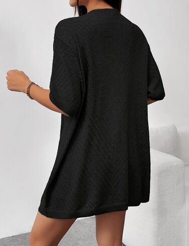 Zeagoo Lightweight Summer Cardigan for Women Short Sleeve V Neck Crochet Kimonos Loose Open Front Hollow Out Cover Ups in Saudi Arabia