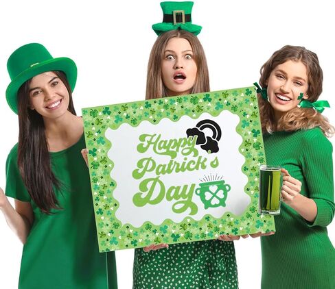 69 Feet St Patricks Day Bulletin Board Decorations Lucky Green Shamrock Clover Bulletin Board Border Trim，for St. Patrick's Irish Party School Office Chalkboard Doors Wall Windows Party Decoration in Saudi Arabia
