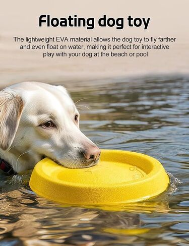 Dog Flying Disc Toy， Soft Indestructible Dogs Flying Disc Pack ，for Aggressive chewers Medium Large Dog (1Flying Disc+1Ring) in Saudi Arabia