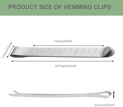 Sewing Clips Kit for Fabric, 84 Pack Quilt Clips Include Plastic Clips and Stainless Steel Hemming Clips with Measurements for Fabric Quilting Pinning and Marking Accessories in Saudi Arabia
