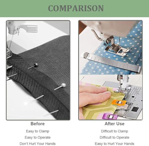 Sewing Clips Kit for Fabric, 84 Pack Quilt Clips Include Plastic Clips and Stainless Steel Hemming Clips with Measurements for Fabric Quilting Pinning and Marking Accessories in Saudi Arabia