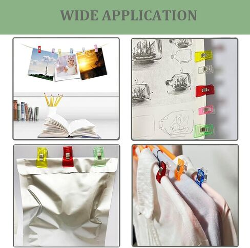 Sewing Clips Kit for Fabric, 84 Pack Quilt Clips Include Plastic Clips and Stainless Steel Hemming Clips with Measurements for Fabric Quilting Pinning and Marking Accessories in Saudi Arabia