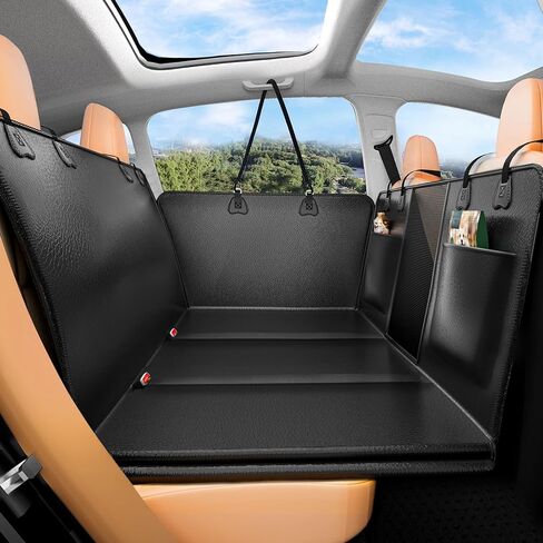 PU Leather Back Seat Extender للكلاب ، مقاومة للماء ومقاومة للخدش ، يدعم ما يصل إلى 500 رطل ، أسود ، ملائم للسيارات وسيارات الدفع الرباعي والشاحنة الصغيرة in Kuwait