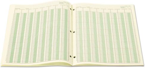 Wilson Jones ColumnWrite Columnar Pad, 11 x 8.5 Inch Size, Ruled Both Sides Alike, 41 Lines per Page, 8 Columns, Green, 50 Sheets per Pad (WG7208A) in Kuwait