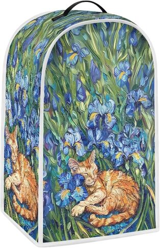 Modern Art Cat Print Kitchen Blender Dust Cover with Top Handle | Soft, Polyester,Stand Mixer Coffee Juicer Maker Blender Dust Cover and Fingerprint Protection in Saudi Arabia